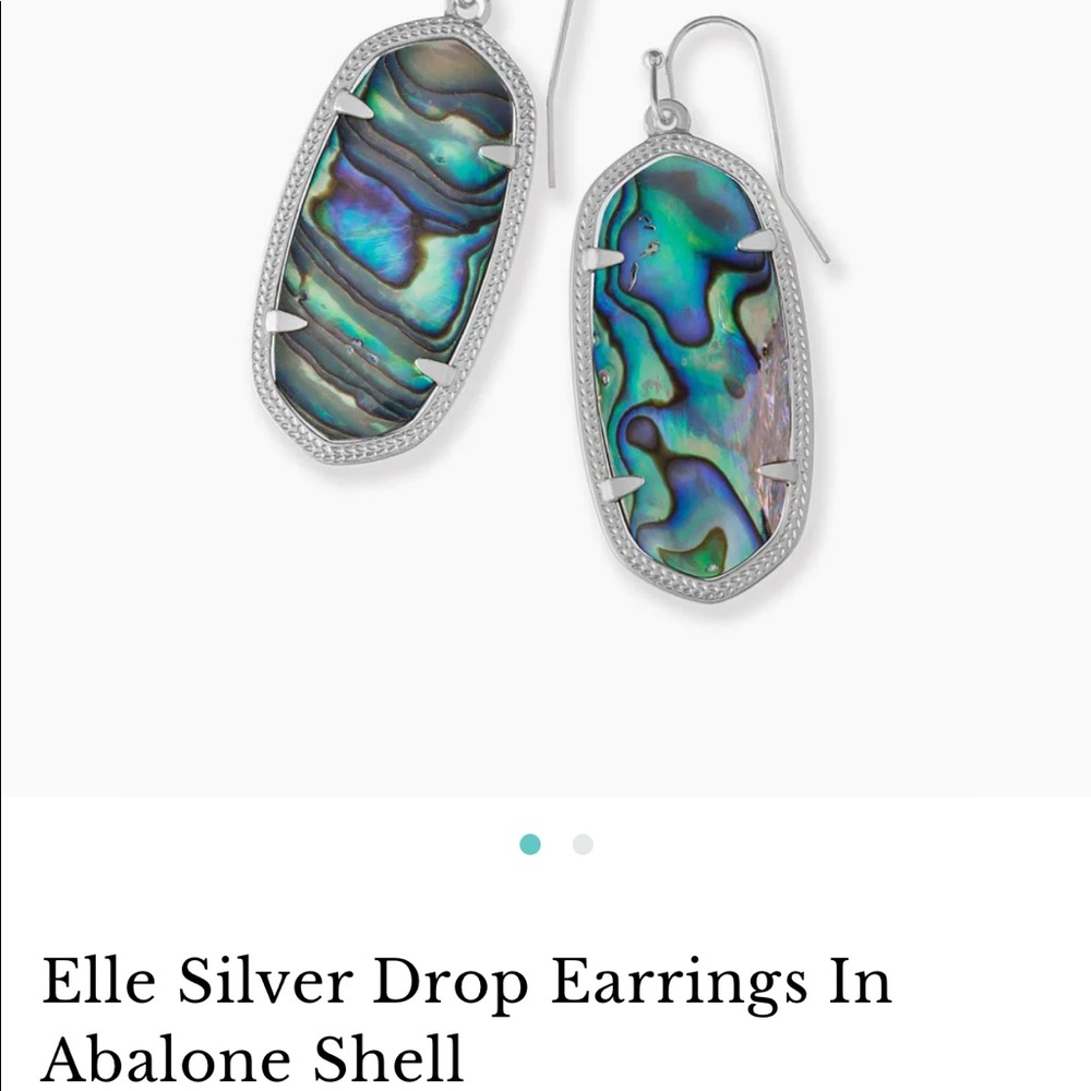 Elle gunmetal drop earrings